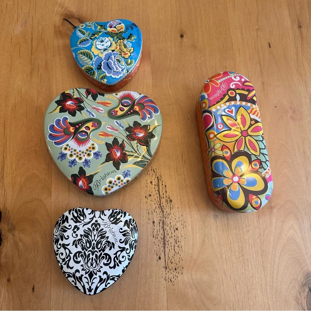 Brighton Paisley Cheerful Floral Colorful Multi-purpose Tins